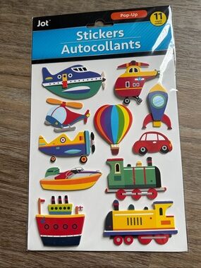 ❤️$3 Jot Transportation Popup Stickers